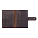 Шкіряне портмоне для паспорта / ID документів HiArt PB-02/1 Shabby Gavana Brown "Mehendi Art", фото 4