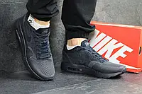 Мужские кроссовки Nike Найк Air Max 1 Flyknit. Темно синие. Код товара: Д - 4971 44