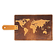 Шкіряне портмоне для паспорта / ID документів HiArt PB-02/1 Shabby Honey "World Map", фото 2