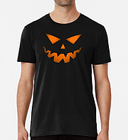 Мужская и женская футболка с принтом Зловещая Тыква Хэллоуин