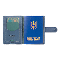 Шкіряне портмоне для паспорта / ID документів HiArt PB-02/1 Shabby Lagoon, фото 6
