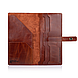 Стильний тревел-кейс коньячного кольору з натуральної глянсової шкіри з авторським художнім тисненням "Mehendi Art", фото 5