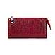 Гарний шкіряний гаманець на блискавці червоного кольору, колекція "Mehendi Art", фото 2