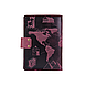 Шкіряне портмоне для паспорта / ID документів HiArt PB-02/1 Shabby Plum "7 wonders of the world", фото 2