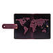 Шкіряне портмоне для паспорта/ ID документів HiArt PB-03S/1 Shabby Plum "World Map", фото 3