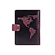Шкіряне портмоне для паспорта/ ID документів HiArt PB-03S/1 Shabby Plum "World Map", фото 4