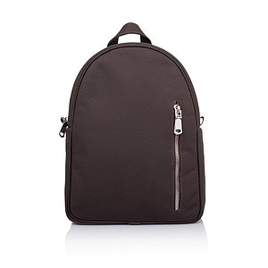 Гарний шкіряний рюкзак коричневого кольору