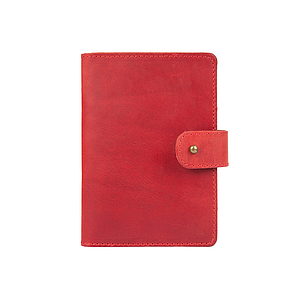 Шкіряне портмоне для паспорта/Od документів HiArt PB-02/1 Shabby Red Berry