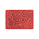 Дизайнерська обкладинка-органайзер для ID паспорта/карт із художнім тисненням "Buta Art", червоного кольору, фото 4