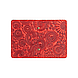 Дизайнерська обкладинка-органайзер для ID паспорта / карт з художнім тисненням "Mehendi Art", червоного кольору, фото 4