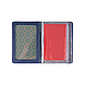 Дизайнерська обкладинка-органайзер для ID паспорта та інших документів з глянсової шкіри блакитного кольору, фото 6