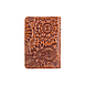 Дизайнерська обкладинка-органайзер для ID паспорта та інших документів із глянсової шкіри кольору глини, колекція "Mehendi Art", фото 2