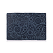 Дизайнерська шкіряна обкладинка для паспорта з відділенням для карт блакитного кольору, колекція "Buta Art", фото 3