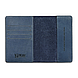 Дизайнерська шкіряна обкладинка для паспорта з відділенням для карток блакитного кольору, колекція "World Map", фото 4