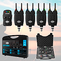 Электронный сигнализатор клева Сигнализаторы поклевки и свингеры Delphin OPTIMO 9V + CSWII + Snag 4+1