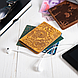 Дизайнерська шкіряна обкладинка-органайзер для ID паспорта / карт, світло жовтого кольору, колекція "Mehendi Art", фото 7