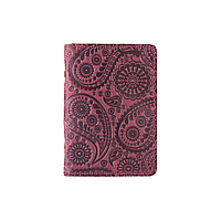 Дизайнерская кожаная обложка-органайзер для ID паспорта и других документов фиолетового цвета, коллекция "Buta