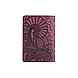 Дизайнерська шкіряна обкладинка-органайзер для ID паспорта та інших документів фіолетового кольору, колекція "Mehendi Art", фото 2