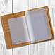 Дизайнерська шкіряна обкладинка-органайзер для документів рыжого кольору з вкладенням ПВХ, фото 3