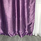 Готові штори із тканини блекаут софт фіолетового кольору 150х270 (2 шт). Щільні штори на тасьмі блекаут у спальню, фото 4