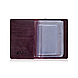Шкіряне Портмоне фіолетове для документів c вкладенням ПВХ , колекція "Mehendi Classic", фото 4