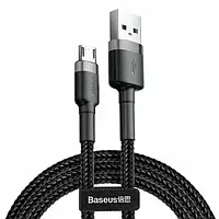 Дата-кабель Baseus Cafule CAMKLF-HG1 3m USB (тато) - microUSB (тато) Black Gray 2.0A