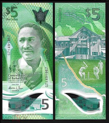 Барбадос 2 долари 2022г UNC Р-80 полімер