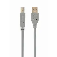 Дата-кабель Cablexpert 1.8m USB (тато) - USB Type B (тато) Dark Gray для принтера
