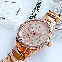 Шикарные женские часы Bulova 98R178 с 24 бриллиантами, шампанского цвета розового золота РРЦ $550
