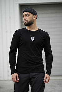Лонгслів 'Pulse' з Тризубом (футболка з довгим рукавом) чорний