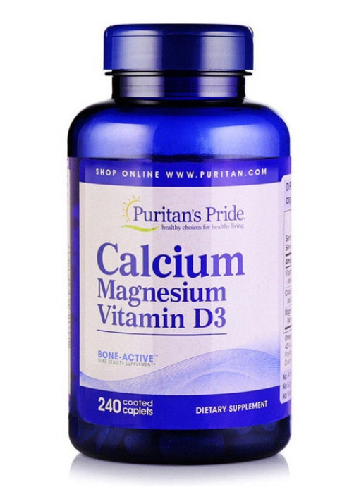 Кальцій Магній Д3 Puritan's Pride Calcium Magnesium Vitamin D3 240 таб мінеральний комплекс