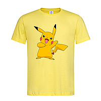 Желтая мужская/унисекс футболка Принт Покемон (5-21-19-жовтий)