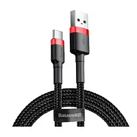 Дата-кабель Baseus Cafule CATKLF-C91 2m USB (тато)  -  USB Type C (тато) Black Red