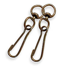 Карабін пружинний з вертлюгом (поворотний) сталевий 130 мм 1 шт