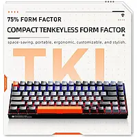 Геймерська механічна клавіатура Machenike K500A-B84 (75% TKL) RED SWITCH