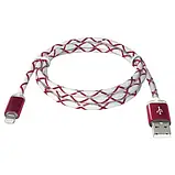 Дата-кабель Defender ACH03-03LT 1m USB (тато) - Lightning (тато) Red (87552), фото 2