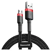 Дата-кабель Baseus Cafule CAMKLF-B91 USB (тато) - microUSB (тато) 1m Black Red 2.4A