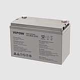 Акумулятор гелевий для ДБЖ і інверторів 12 V 100 Ah VIPOW BAT0420, фото 3