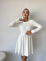 Жіноча стильна осінньо-терндова коротка сукня тканина Ангора в'язання 42-44 46-48 розмір
