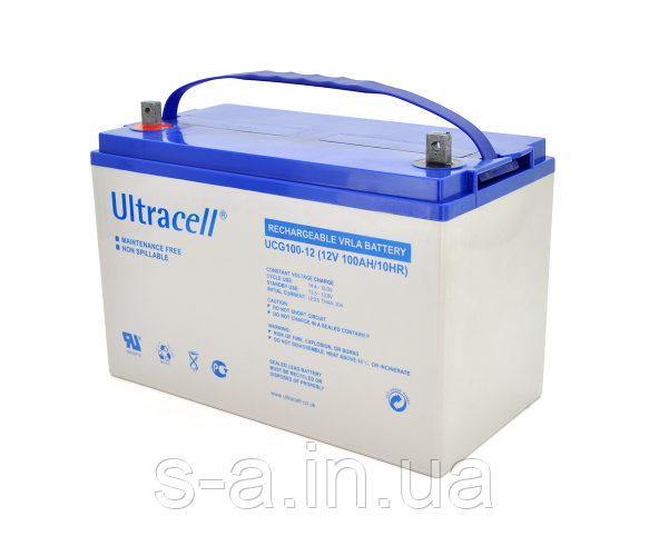 Акумуляторна батарея Ultracell UCG100-12 GEL 12 V 100 Ah (328 x 173 x 232) White Q1/48