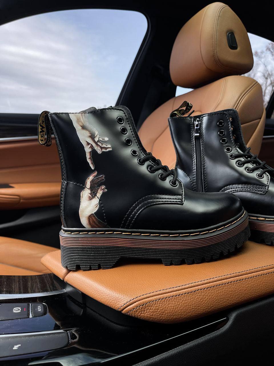 Женские ботинки Dr Martens Jadon Black Brown Сreation of Adam - фото 8 - id-p1993173014