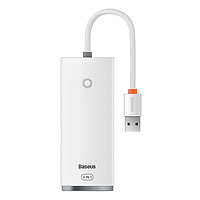 Переходник USB Hub Baseus USB - 4 порта USB3.0 кабель 25см Lite Series 4-in-1 WKQX030002 White