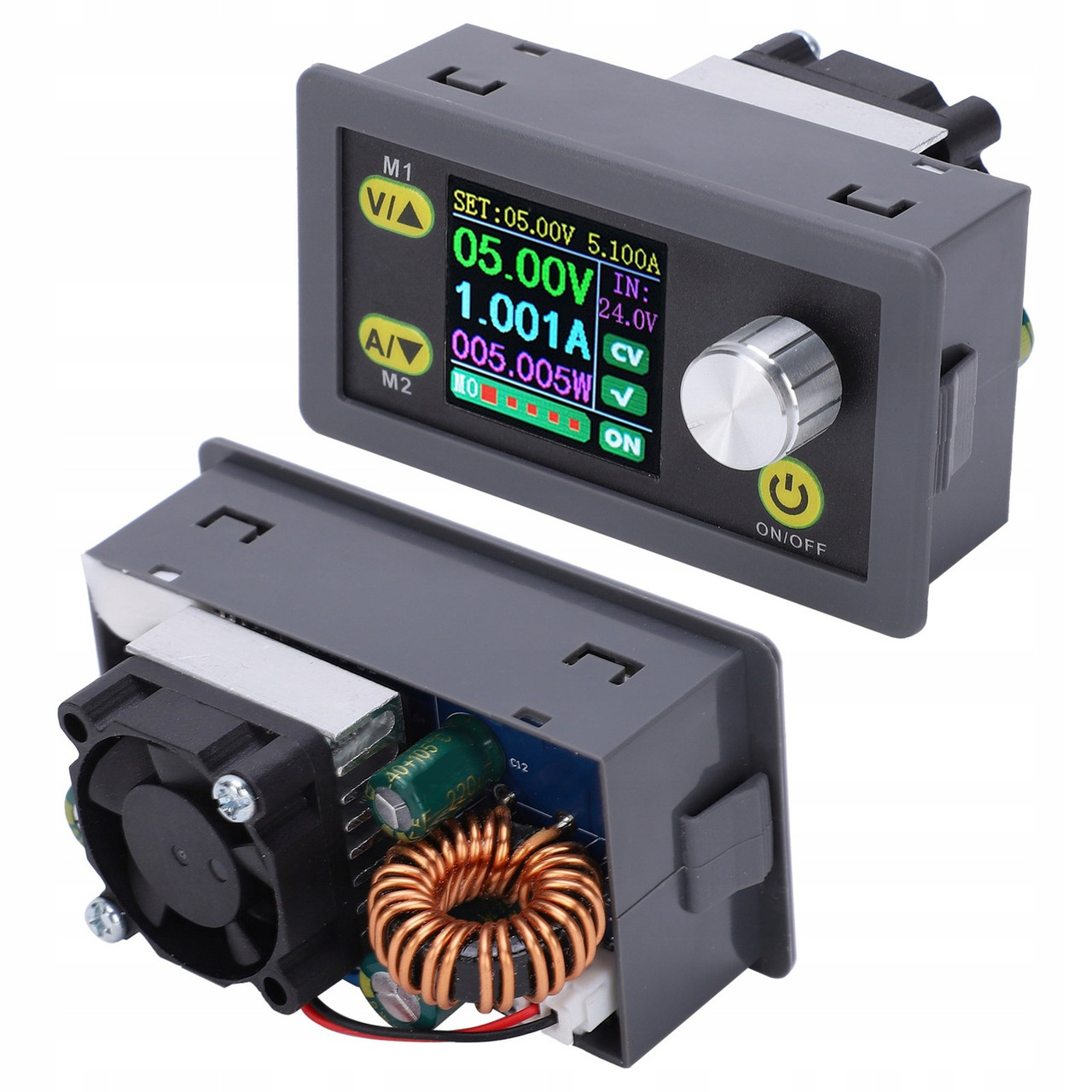 Знижуючий - підвищуючийй перетворювач DC WZ3605E (36V; 5A; 80 Вт) з вольтметром, амперметром, ватметром