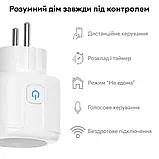 Розумна розетка Tuya Smart WiFi Head 20А з лічильником електроенергії 4400W, фото 4