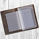 Красива обкладинка-органайзер для документів коричневого кольору з вкладенням ПВХ, фото 3