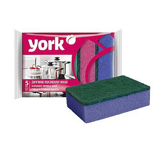 Губка для посуду MAXI 5 шт., TM York