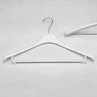 Пластиковые вешалки плечики для одежды W-Tp42 белого цвета, длина 420 мм