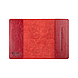 Красива червона дизайнерська обложна на паспорт з натуральної шкіри з художнім тисненням, фото 4