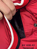 Пуховик пальто зимове 48 червоний жіночий, фото 5