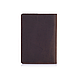 Обкладинка для паспорта з натуральної матової шкіри коричневого кольору, фото 2